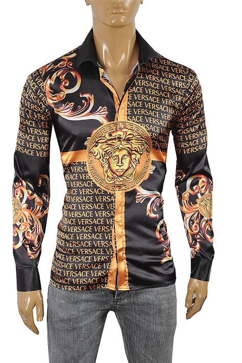 versace style shirt dress|versace dress shirts for men.